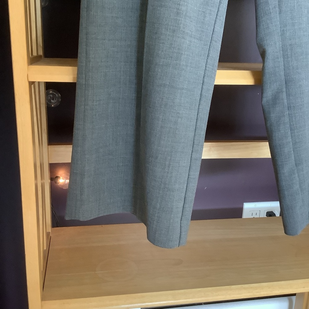 Vintage Y2K Club Monaco Grey Wool Straight Leg Ankle Length Pants Size 6 - Picture 4 of 9
